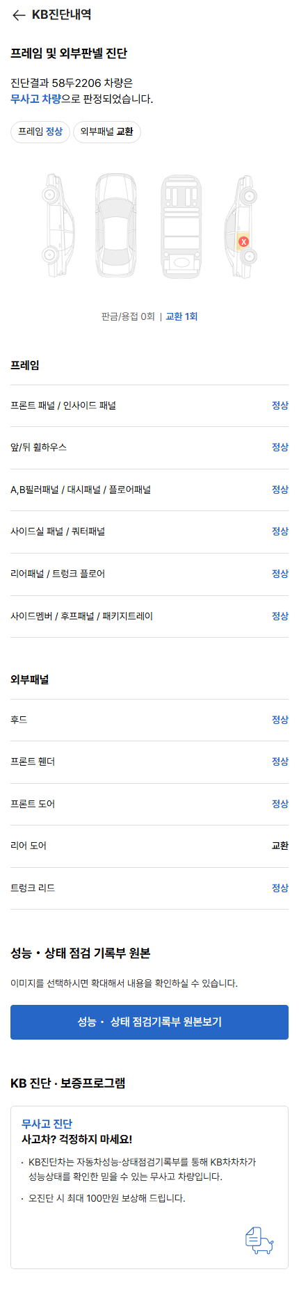 성능점검기록부